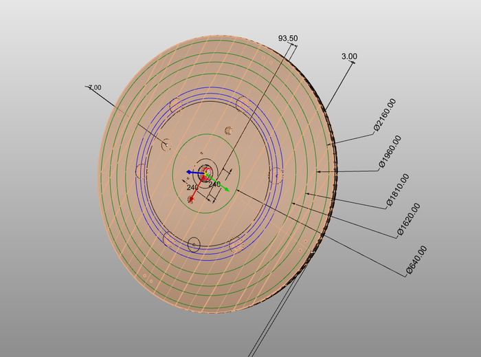 Progettazione CAD 3D bobina su disegno